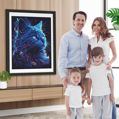 Blaue Langhaarkatze Diamond Painting