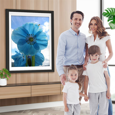 Blaue Mohnblume Diamond Painting