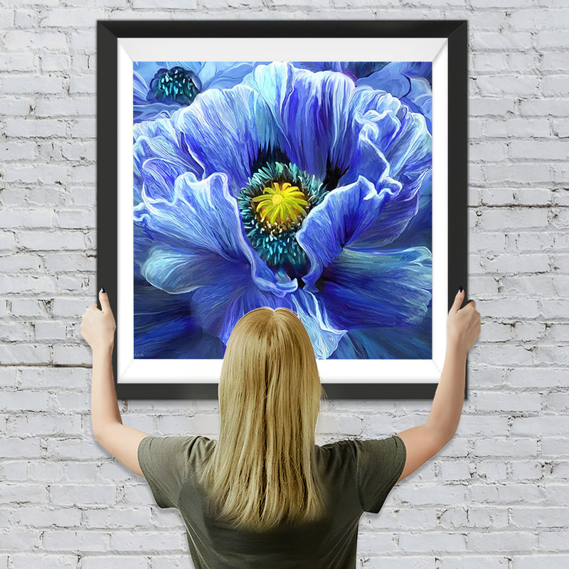 Blaue Mohnblumen Diamond Painting