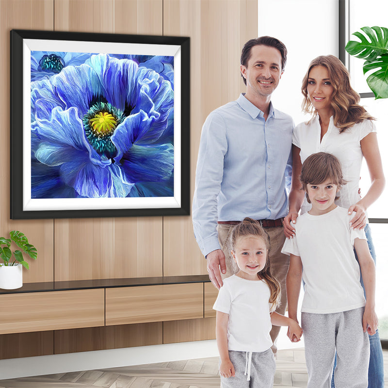 Blaue Mohnblumen Diamond Painting