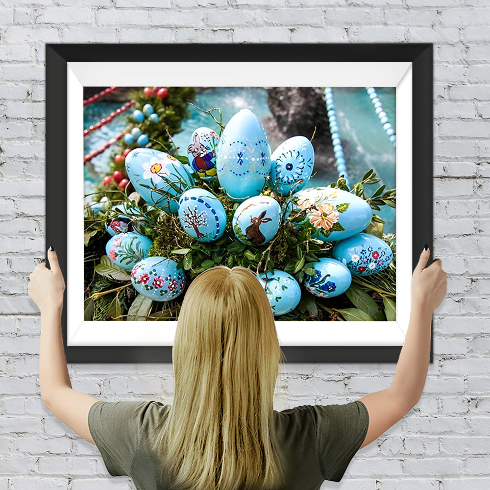 Blaue Ostereier Diamond Painting