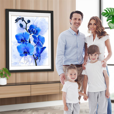 Blaue Phalaenopsis Diamond Painting