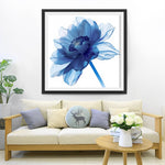 Blaue transparente Chrysantheme Diamond Painting
