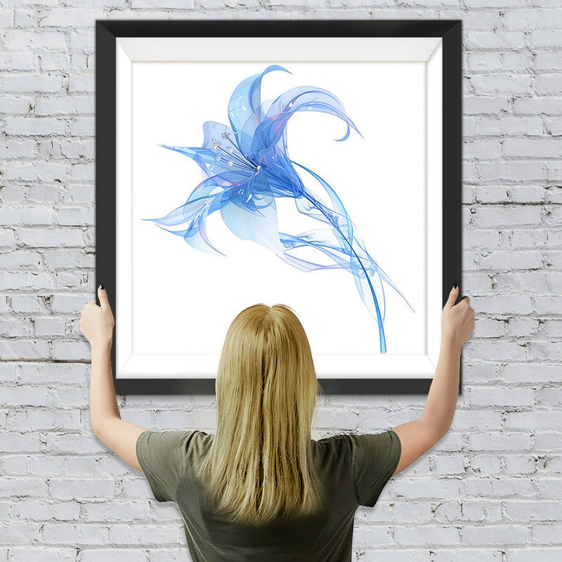 Blaue transparente Lilie Diamond Painting