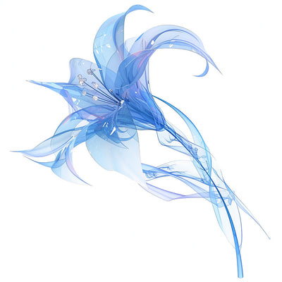 Blaue transparente Lilie Diamond Painting