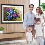 Blaue und lila Hortensie Diamond Painting