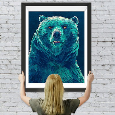 Blauer Bär Diamond Painting