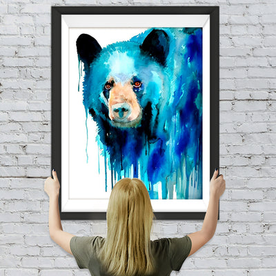 Blauer Bär in Wasserfarben Diamond Painting