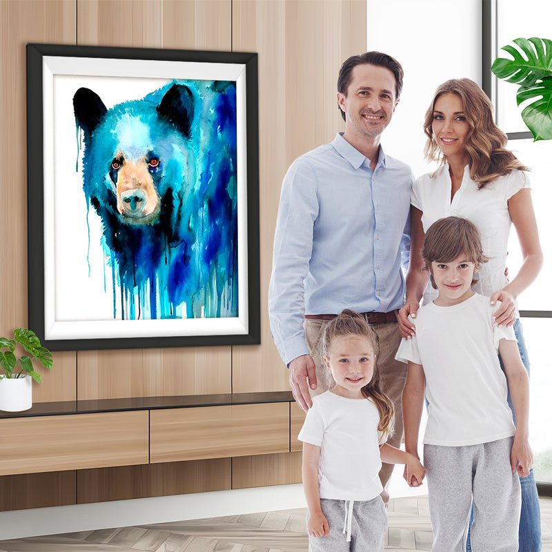 Blauer Bär in Wasserfarben Diamond Painting