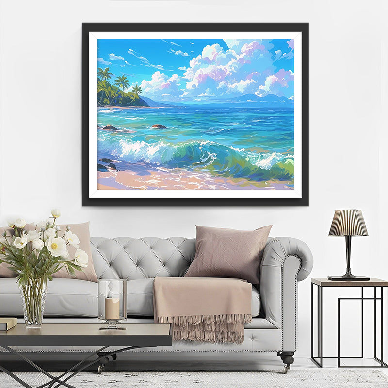 Blauer Himmel und Meer Diamond Painting