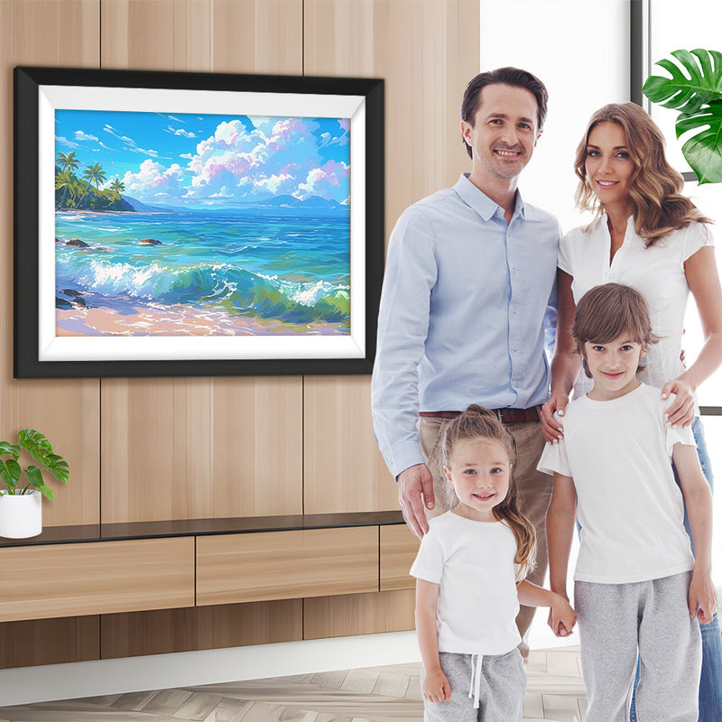 Blauer Himmel und Meer Diamond Painting