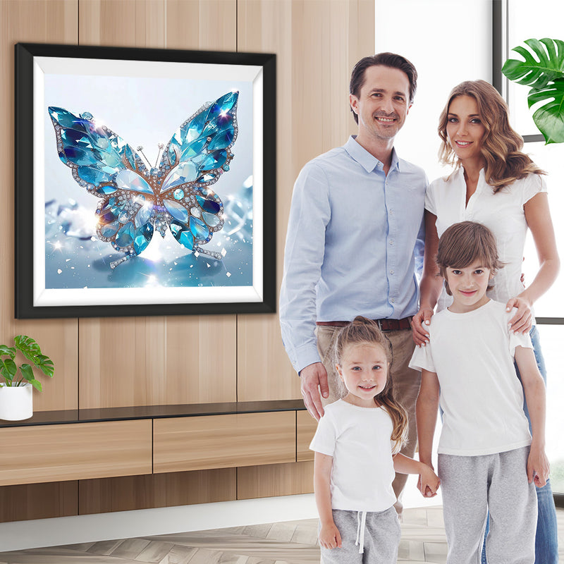 Blauer Kristall Schmetterling Diamond Painting