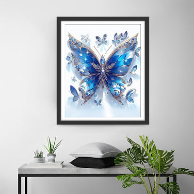 Blauer Kristall-Schmetterling Diamond Painting