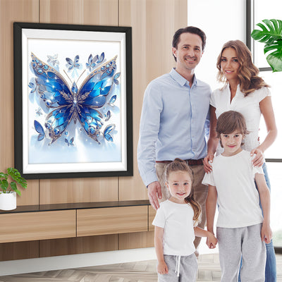 Blauer Kristall-Schmetterling Diamond Painting