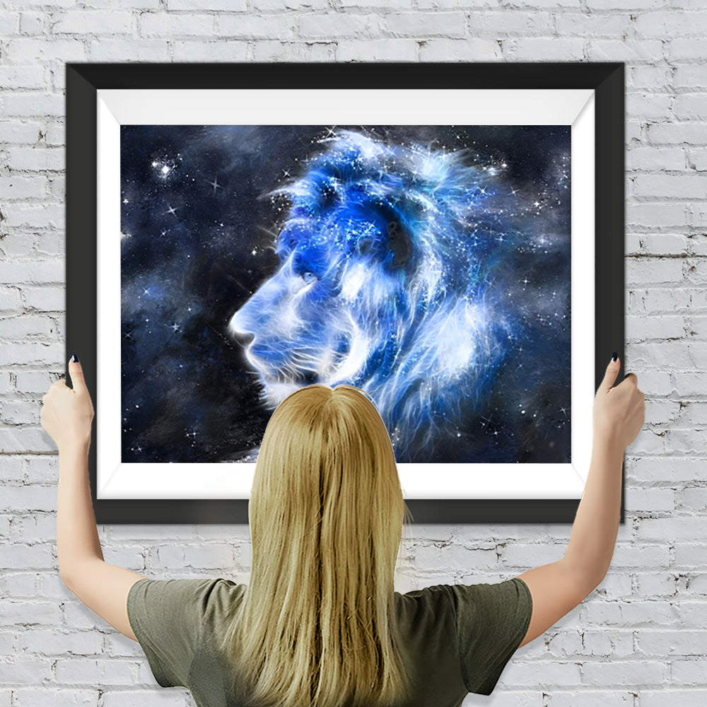 Blauer Löwe Diamond Painting