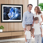 Blauer Löwe Diamond Painting