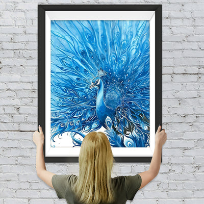 Blauer Pfau Diamond Painting