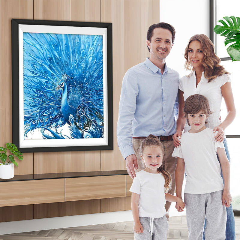 Blauer Pfau Diamond Painting