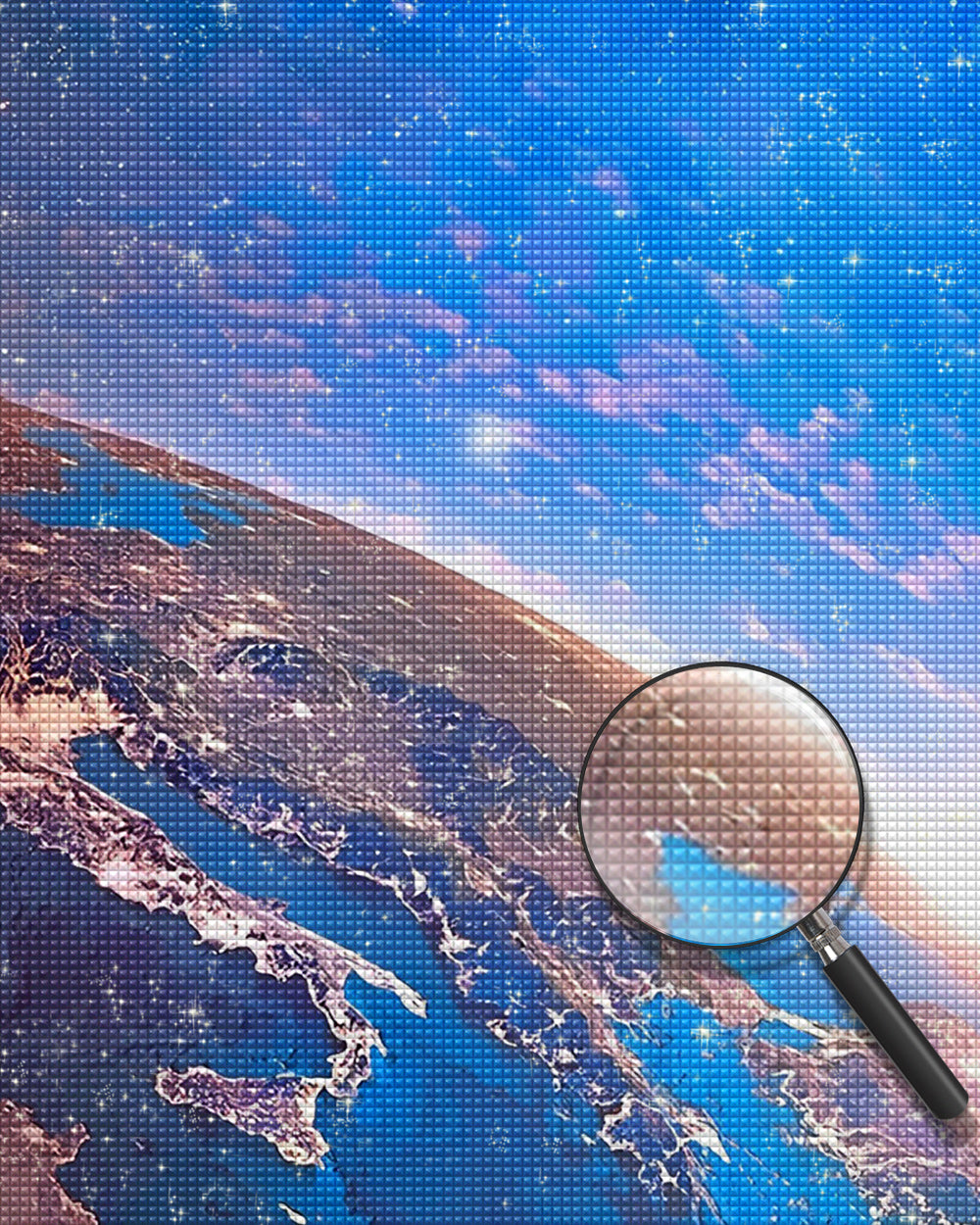 Blauer Planet Diamond Painting