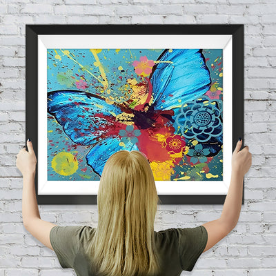 Blauer Schmetterling Diamond Painting