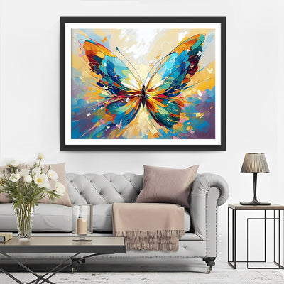 Blauer und gelber Schmetterling Diamond Painting