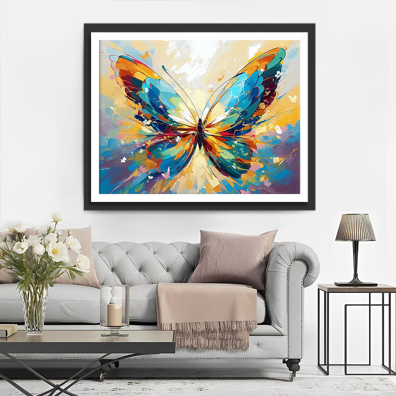 Blauer und gelber Schmetterling Diamond Painting