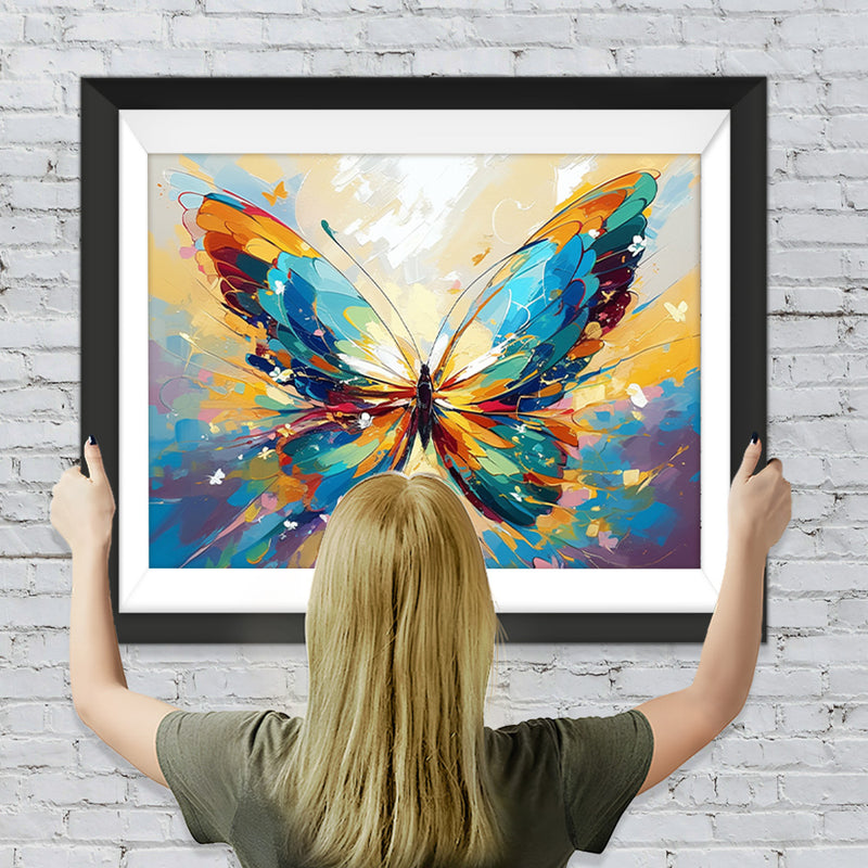 Blauer und gelber Schmetterling Diamond Painting