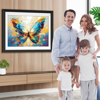 Blauer und gelber Schmetterling Diamond Painting
