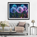 Blauer und violetter Löwenzahn Diamond Painting