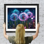 Blauer und violetter Löwenzahn Diamond Painting