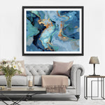 Blaues abstraktes Muster Diamond Painting