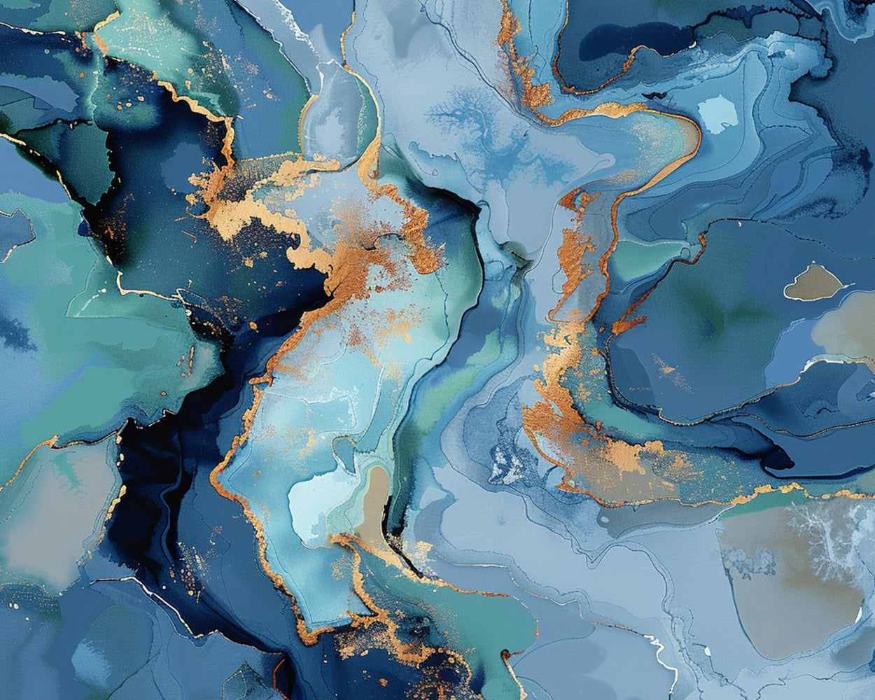 Blaues abstraktes Muster Diamond Painting