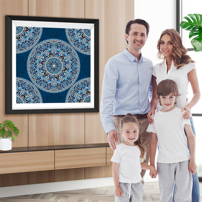 Blaues Mandala Diamond Painting