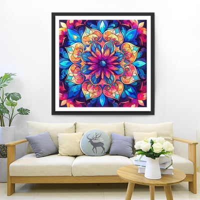 Blaues Mandala Diamond Painting