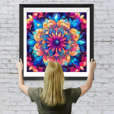 Blaues Mandala Diamond Painting