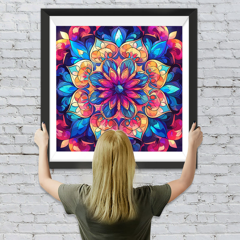 Blaues Mandala Diamond Painting