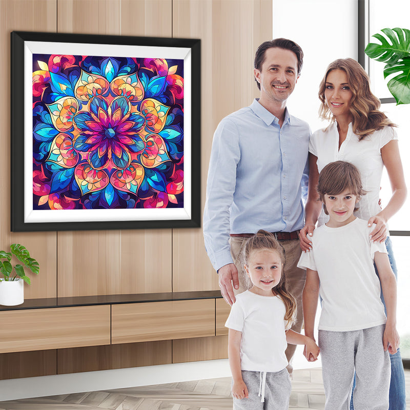 Blaues Mandala Diamond Painting