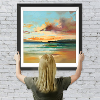 Blaues Meer und Wolken Diamond Painting
