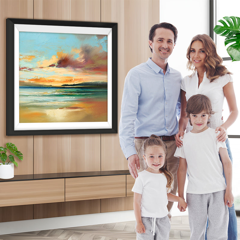 Blaues Meer und Wolken Diamond Painting