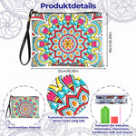 Blaues und gelbes Mandala Diamond Painting Handgelenktasche