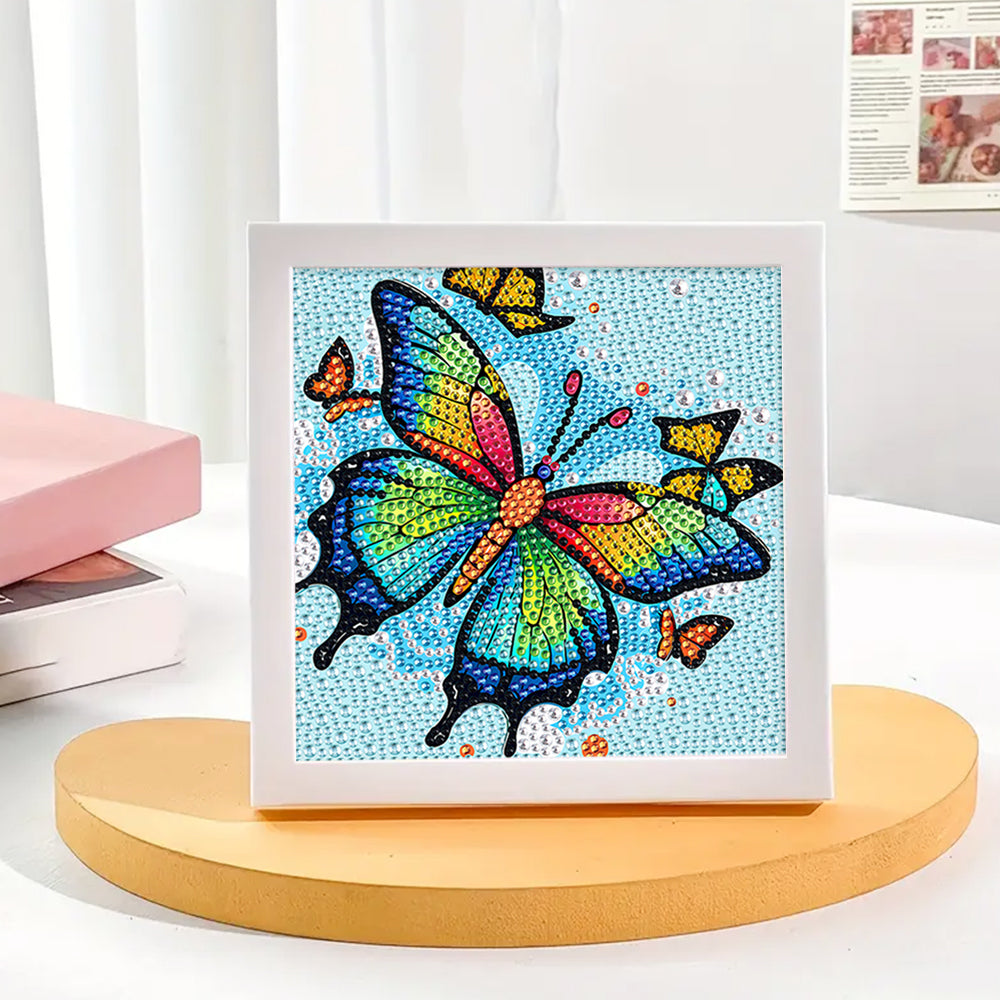 Blaugrüner Schmetterling Mini-Kristallpünktchen Diamond Painting