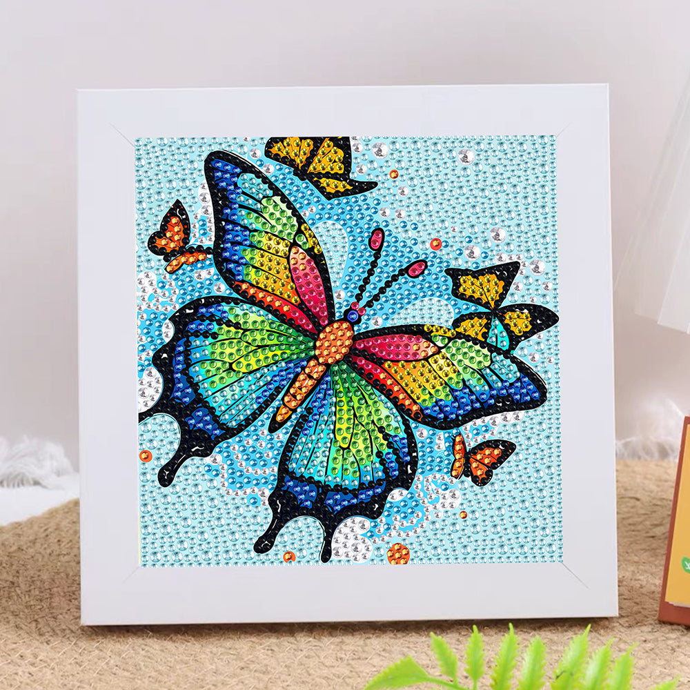 Blaugrüner Schmetterling Mini-Kristallpünktchen Diamond Painting