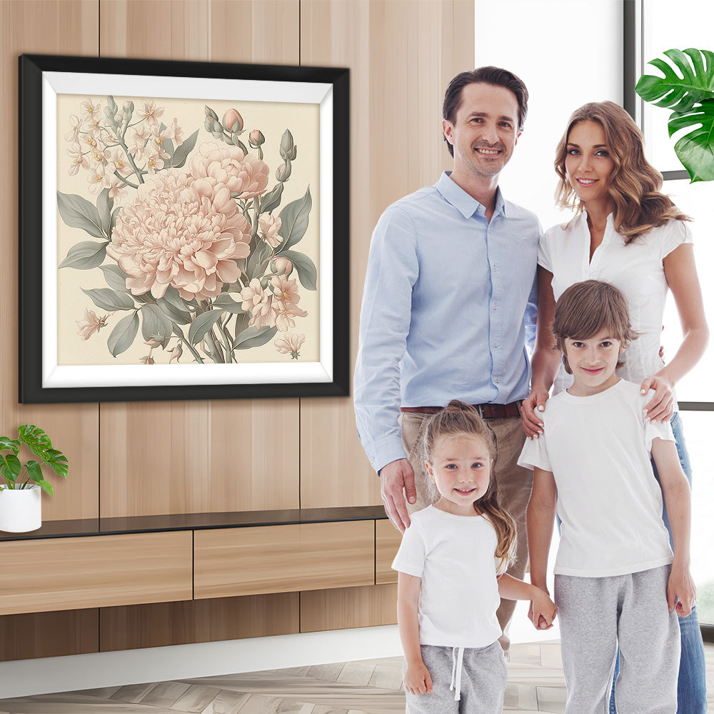 Blühende Chrysantheme und Knospen Diamond Painting