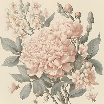 Blühende Chrysantheme und Knospen Diamond Painting