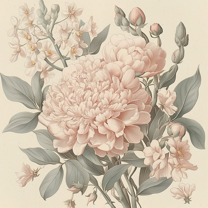 Blühende Chrysantheme und Knospen Diamond Painting