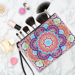 Blühende Mandala-Blumen Diamond Painting Handgelenktasche