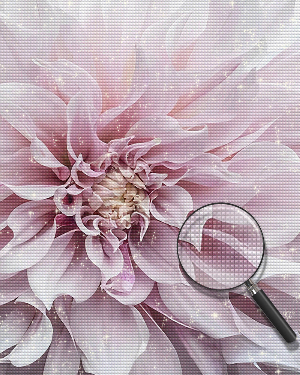Blühende rosa Chrysantheme Diamond Painting