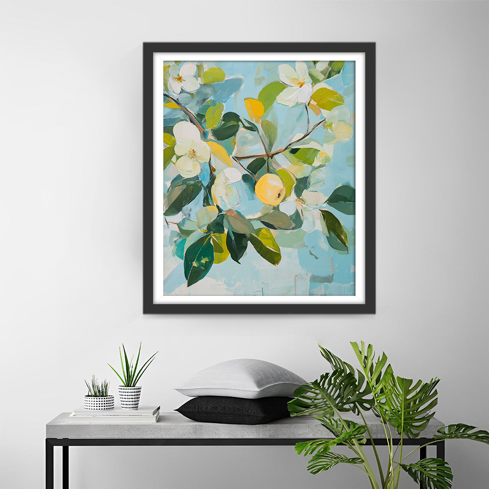 Blühender Loquat-Baum Diamond Painting