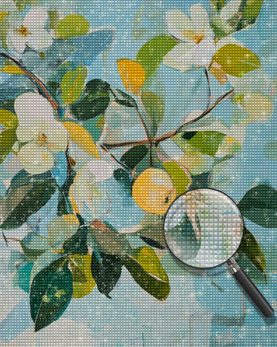 Blühender Loquat-Baum Diamond Painting