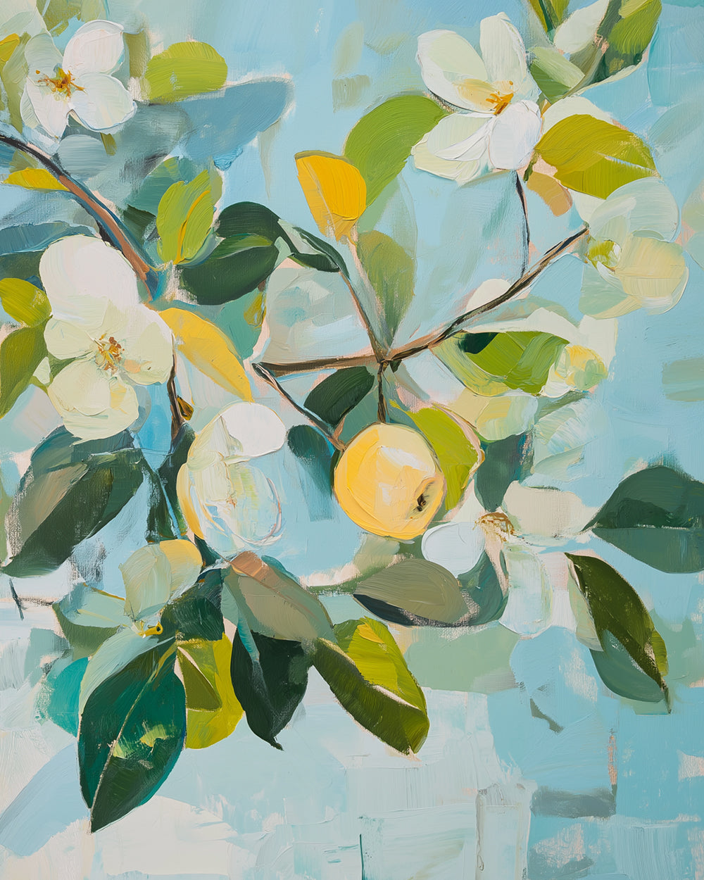 Blühender Loquat-Baum Diamond Painting